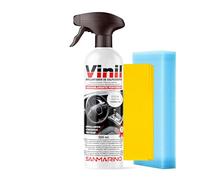 LIMPIARCOCHE.COM SANMARINO ABRILLANTADOR SALPICADEROS Efecto Coche Nuevo con Pistola 500 ML. + BAYETA + Esponja. Aroma Vainilla