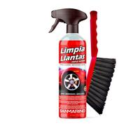 LIMPIARCOCHE.COM Sanmarino Limpia Llantas con Cepillo, Coche Moto, Desengrasante Desincrustante, Alcalino Limpia y Elimina Suciedad Adherida, 500 ML.
