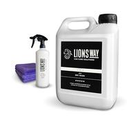 Limpieza De Coche Profesional En Seco C/Cera De Carnauba [RAPIDO y SIN agua] 5 LITROS. Sellado Cerámico e Hidrofobico P/Coche Y Moto. Limpiador Y Abrillantador De Exterior + Pulverizador + 2 Bayetas