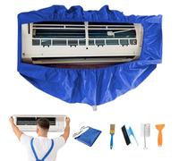 Limpieza de la unidad dividida - Limpiador de aire acondicionado - Aircón de bolsas limpias - Kit de Oxford impermeable para AC de pared interior | Incluye el juego de cepillos, tela de pared, herrami