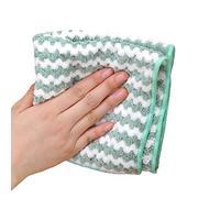Limpieza de paños Absorbente Aceite libre Lavavajillas Toalla de cocina Limpieza Toallas de microfibra Toallas para el hogar Toallas de cocina (Color : 25x25cm Green, Specification : 5Pcs)