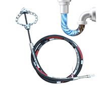 Limpieza Desincrustante con Eje Flexible,Desatascador de Tuberías Tipo Empuje - Cadena Desatascadora Resistente para Tuberías en Baño Cocina Jardín Restaurante