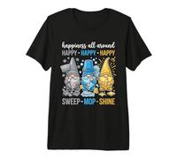Limpieza Gnomos Sweep Mop Shine Ama de Llaves Custodio Camiseta Premium