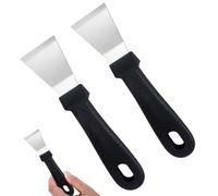 Limpieza Rabraper 2 piezas Herramienta de raspador de acero inoxidable para estufa Tile Glass Pared Pintura Desmontaje Portable Multifuncional Curvado Curvado
