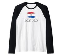 Limpio City Country Paraguay Familia Viaje Hombres Mujeres Camiseta Manga Raglan
