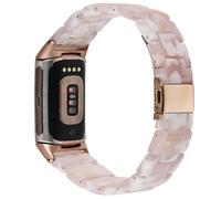 Limque Correa de resina compatible con Fitbit Charge 6/Fitbit Charge 5, impermeable y ligera, pulsera de repuesto con hebilla de acero inoxidable, correa de moda para Fitbit Charge 5/6 Fitness Tracker