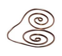 Limtula 2. Joyería de mano de cobre helicoidal abierta, textura espiritual ajustable de metal para conexión a tierra de energía, uso diario, mano de cobre helicoidal, talla única, como se describe