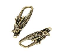 Limtula 2 Piezas Elegante Brass Dragon Key Key Key Carabiner Carabiner Elegante Accesorios Colgantes Joyería Hecha A Mano Componente Joyería