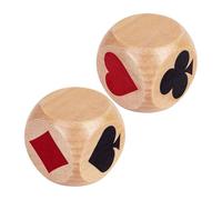 Limtula 2 Piezas Indicadores Euchre Dados de Traje de Triunfos de Madera Dados Marcadores de Triunfos Dobles portátiles para Viajes Camping y Uso en Fiestas Marcador Doble