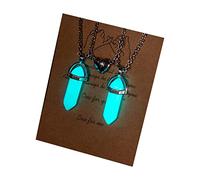 Limtula 2 unids/set collar luminoso en forma de colgante hexagonal collar magnético con dije de corazón a juego joyería brillante luminosa para mujeres