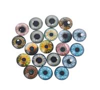 Limtula 20 Piezas de para Ojos de muñeca, Manualidades de Animales, Globos oculares para Accesorios de Ojos de Dinosaurio, acrílicos semicirculares, 18mm