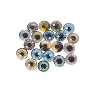 Limtula 20 Piezas de para Ojos de muñeca, Manualidades de Animales, Globos oculares para Accesorios de Ojos de Dinosaurio, acrílicos semicirculares, 8mm