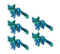 Limtula 3 Dimensions Printed Cats Flexible Articulated Fidgets Toy Desktop Pet Ornament Realistic Hairless Cat Figurines Flexible Joint Articulated Fidgety Toy