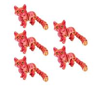 Limtula 3 Dimensions Printed Cats Flexible Articulated Fidgets Toy Desktop Pet Ornament Realistic Hairless Cat Figurines Flexible Joint Articulated Fidgety Toy