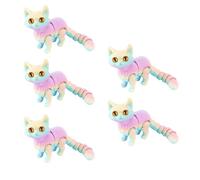 Limtula 3 Dimensions Printed Cats Flexible Articulated Fidgets Toy Desktop Pet Ornament Realistic Hairless Cat Figurines Flexible Joint Articulated Fidgety Toy