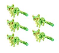 Limtula 3 Dimensions Printed Cats Flexible Articulated Fidgets Toy Desktop Pet Ornament Realistic Hairless Cat Figurines Flexible Joint Articulated Fidgety Toy