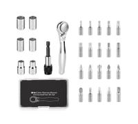 Limtula 3. Llave de trinquete ergonómica con destornillador 72T engranaje y diseño de ángulo recto para reparaciones automotrices, juego de destornilladores ergonómicos de agarre antideslizante