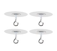 Limtula 4 ganchos de techo, soportes adhesivos para cortinas, macetero, gancho transparente para uso interior y exterior, ganchos de techo extraíbles para decoraciones