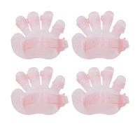 Limtula 4lots Plastomer - Guante de aseo para mascotas con cinco dedos, cepillo de masaje para limpiar y reducir el cepillo flexible