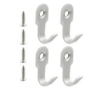 Limtula 4Pieces Sturdy Stainless Steel Wall Hook Suitable for Various Surfaces Includes Screws and Adhesive for Easy Mounting Office Organizers Hook