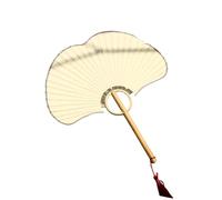 Limtula Abanico de mano de estilo chino, ventilador de de arroz Ginkgos, ventiladores de refrigeración domésticos para espectáculos de danza, ventiladores de mano redondos para fiestas, de arroz