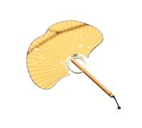 Limtula Abanico de mano de estilo chino, ventilador de de arroz Ginkgos, ventiladores de refrigeración domésticos para espectáculos de danza, ventiladores de mano redondos para fiestas, de arroz