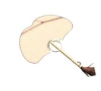 Limtula Abanico de mano de estilo chino, ventilador de de arroz Ginkgos, ventiladores de refrigeración domésticos para espectáculos de danza, ventiladores de mano redondos para fiestas, de arroz