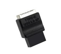 Limtula Adaptador de extensión USB 2.0 de 9 pines macho a tipo hembra de panel frontal a placa base de 9 pines para placa base de escritorio, panel frontal, extensión USB
