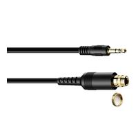 Limtula Adaptador de montaje en Panel de 3, 5mm, convertidor de adaptador de estéreo para con núcleos de 26AWG, Cable corto macho a de 1/8