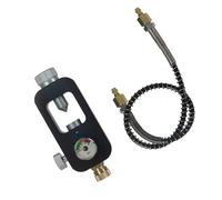 Limtula Adaptador De Recarga Tanques Buceo con Manómetro Y Manguera Aleaciones Aluminio Adaptador Recarga Cilindro Oxígeno para Estación Llenado Regulador Cilindro