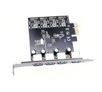 Limtula Adaptador de Tarjeta de expansión PCIE Profesional de 4 Puertos PCIE a USB3.0 Tarjeta de expansión de bahía Frontal para Accesorios de Escritorio Centro USB de Escritorio Interno