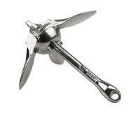 Limtula Anclas de Amarre Plegables Marinas para Kits de Cabina de Barco | Perfil de rezón de acero inoxidable, soporte de pesca para kayak, pieza de posicionamiento portátil, diseño de