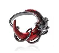 Limtula Anillos ajustables inspirados en la luna de sangre con rosa, accesorio de moda hecho a mano, joyería para mujeres a la moda, ajustable y abierto