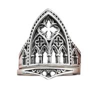 Limtula Anillos con patrón de cruces únicos Anillos de aleación elegantes con un diseño de cruces huecas para los amantes de Declaración de