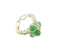 Limtula Anillos de cuentas geométricos de con estilos de piedras naturales, accesorio de ajustable, anillos de cuentas hechos a mano