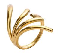 Limtula Anillos geométricos de acero inoxidable a, resistentes a los arañazos, joyería elegante todos los días, accesorio para dedo, joyería geométrica única