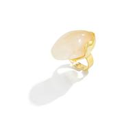 Limtula Anillos geométricos de resina, forma irregular, vintage, teñido, claro, ligero, resistente para todas las ocasiones, declaración de, anillos veteados
