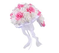 Limtula Artificial Rose White Bridal Bouquet Flower for Wedding Party Bridal Modern White Theme Souvenir Artificial Roses
