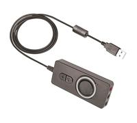 Limtula Auriculares 3 en 1 Micrófono Tarjeta de Sonido Externa Adaptador de Sonido de micrófono Externo de 3, 5 mm para computadora Teléfono Inteligente Plug and Play Tarjeta de Sonido USB
