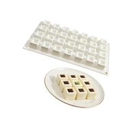 Limtula Bandeja para hornear de silicona Moldes para pasteles Moldes para postres con forma cuadrada para pasteles hechos a mano Galletas y dulces Apto para lavavajillas Pequeño molde de burbujas