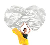 Limtula Banderas de adoración de 139.7 cm para bailes, iglesias, alabanzas, banderas de danza para adoración, banderas de gasa similar a la seda, con varillas flexibles, para adultos y niños con