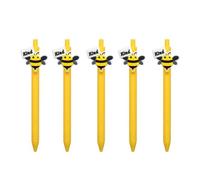 Limtula Bolígrafo retráctil con agarre cómodo, tintas negras, escritura de secado rápido para escribir, diario, tomar notas, 5 uds