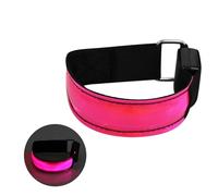 Limtula Brazalete con luz de celosía LED para Correr de Noche, Ciclismo, Mejorar la Visibilidad, rangos Largos, y Seguro para niños, Correa para Brazo Brillante, C
