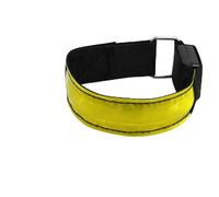 Limtula Brazalete con luz de celosía LED para Correr de Noche, Ciclismo, Mejorar la Visibilidad, rangos Largos, y Seguro para niños, Correa para Brazo Brillante, Yellow