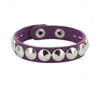 Limtula Brazalete con vanguardistas, pulsera redonda y con tachuelas de metal, perfecta para amantes del rock gótico y alternativa, brazalete punk de