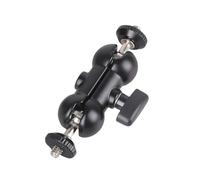 Limtula Brazo Profesional Abrazadera de rótula Multifuncional Adaptador de Bola Doble con Orificio para Tornillo de 1/4 de Pulgada para Monitor de cámara Brazo de cámara con rótula de Bola Doble