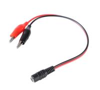Limtula Cable Adaptador de Corriente Multiusos DC5.5x2.1mm a 2 Cables con Clip de cocodrilo para electrónica doméstica Cable con Clip de cocodrilo