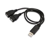 Limtula Cable adaptador USB 2.0 Cable divisor en Y doble USB para computadora portátil Tablet Smartphone Soporte de carga y transferencia de datos Cable de transmisión de datos