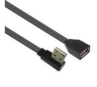 Limtula Cable de Datos USB2.0 Macho a de 90, Bend Left 1M | Línea de datos plana de 90 grados / cabeza recta para carga y transferencia de datos eficientes para varios