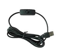 Limtula Cable de extensión USB Cable USB Macho a de 2 m con Interruptor para transmisión de Datos y Cable eléctrico pequeño para lámpara con Interruptor